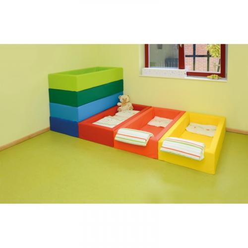 Schaumstoff-Bettchen 126x70x25cm  - Farbe: Himbeere