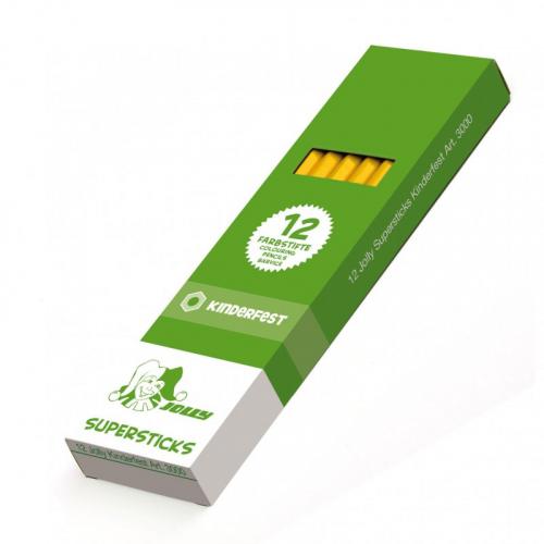 Superstick Buntstifte 12er - Farbe: hellgelb