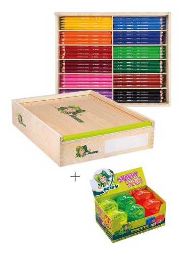 PAKET NR. 1: X-BIG 180 Stifte in Holzbox + Gratisartikel