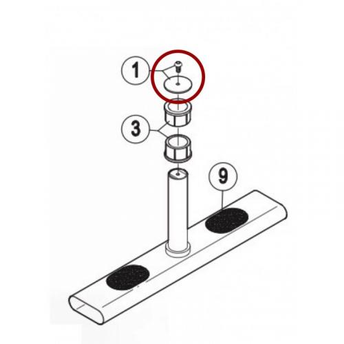 Schraube + Scheibe fr Lenkung W497